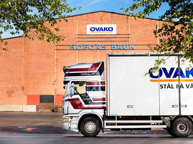 Decorative image: Ovako truck at production site