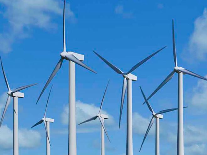 decorative image: wind turbines