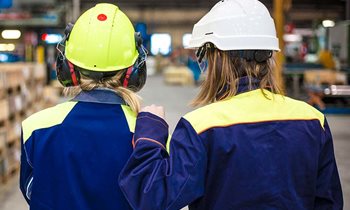 Ovako employees at production site