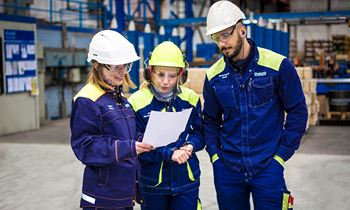 Employees at production site