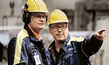 Employees at production site