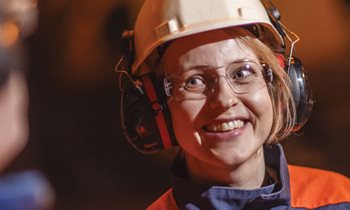 Employee at production site