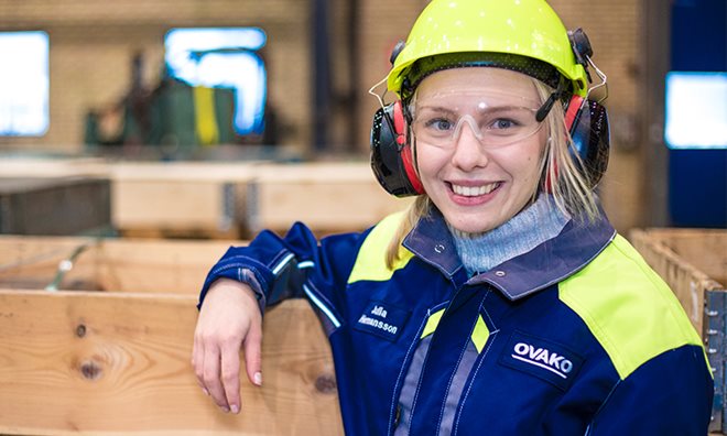 Employee at production site