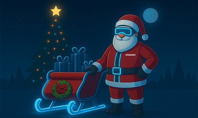 Santa with his sleigh