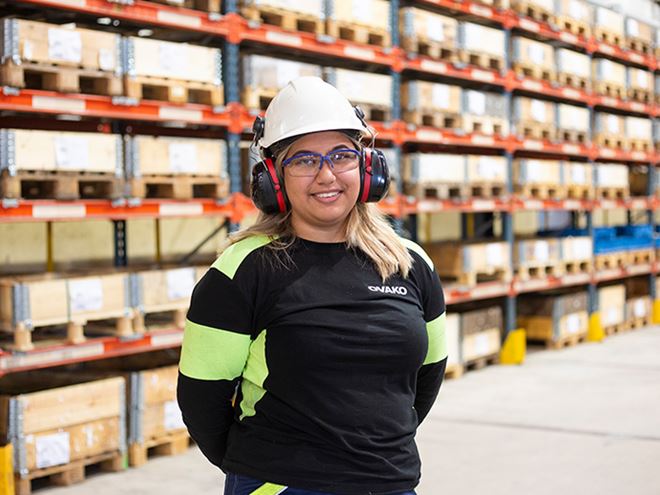 Woman in steel industry