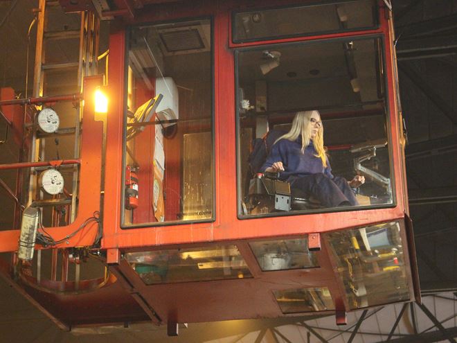 Female employee at Ovako steel mill