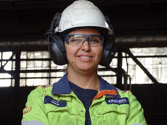 woman in steel industry