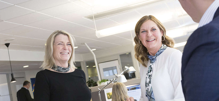 Employees at Ovako head office 