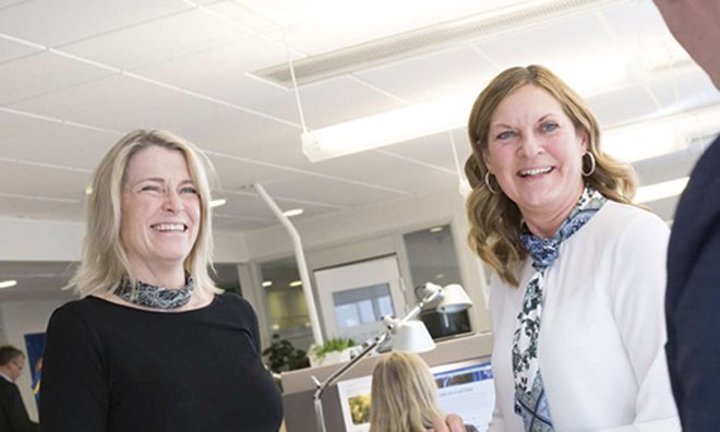 Employees at Ovako head office