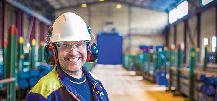 Ovako employee at Hällefors production site