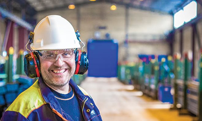 Ovako employee at Hällefors production site